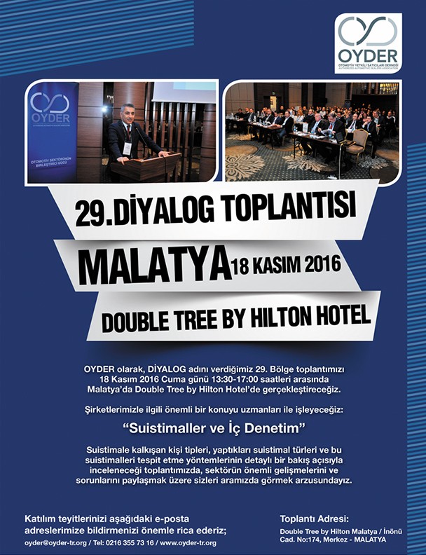 Oyder 29. Bölge Diyalog Toplantısı Malatya’da Gerçekleştirildi