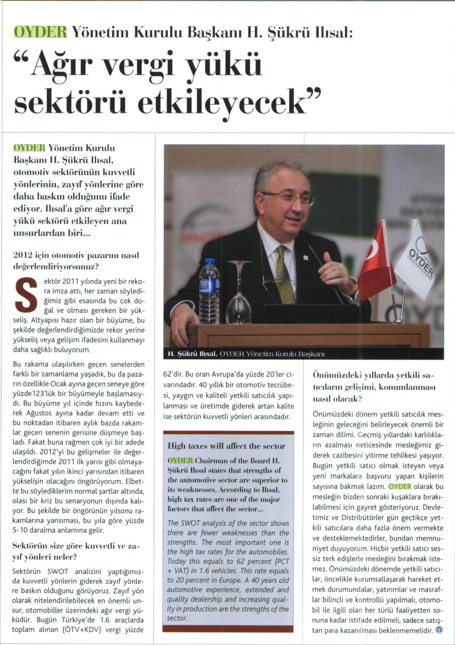 Otomotiv sektörünü 2012de neler bekliyor