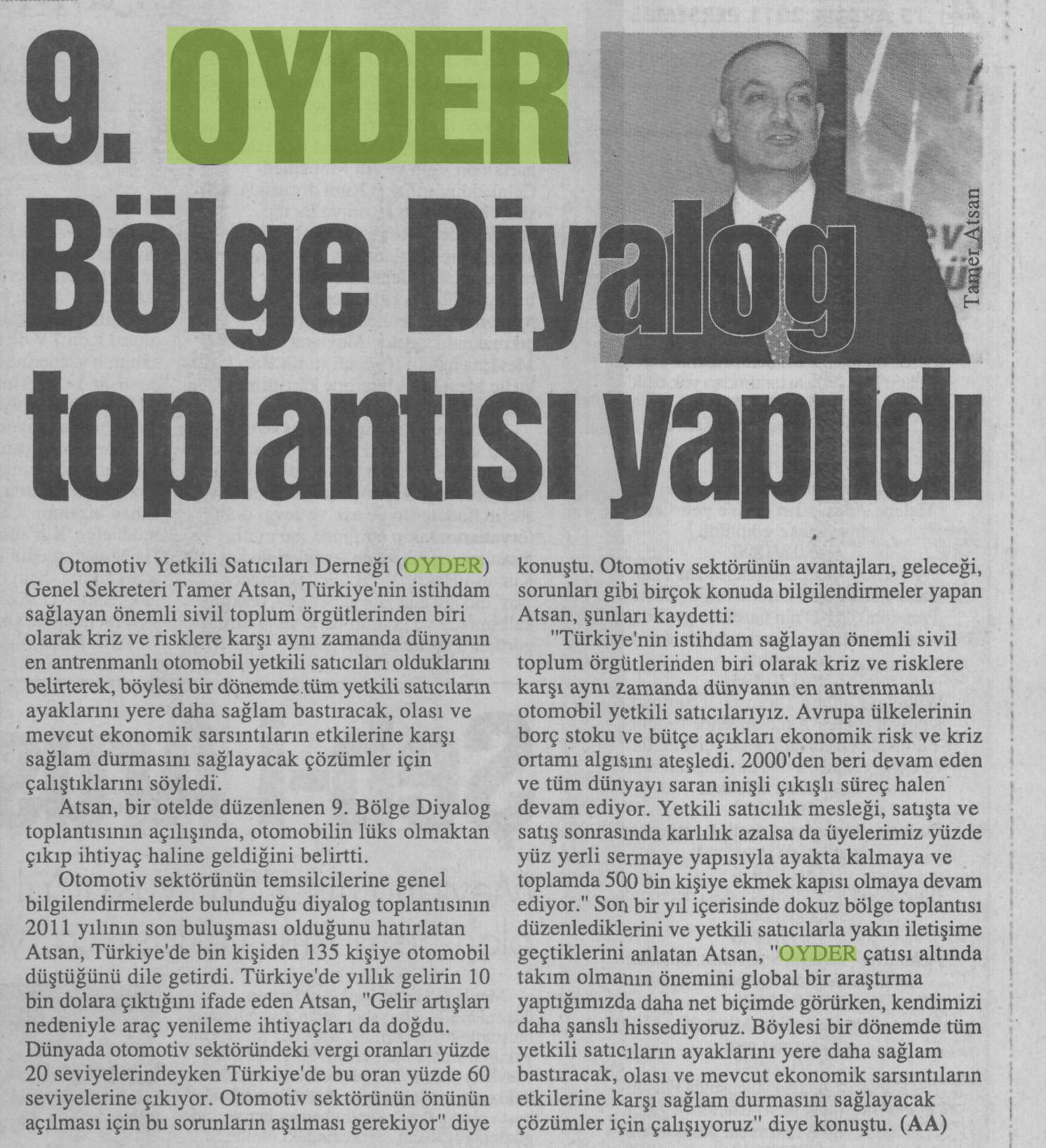 9. 0YDER Bölge toplantısı yapıldı