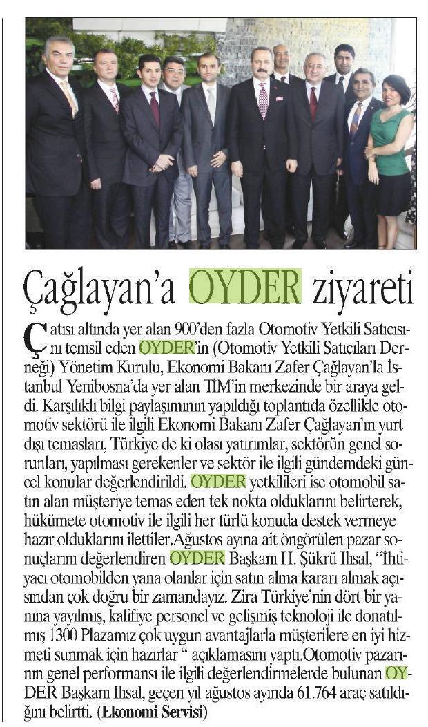 OYDER : Eylül ayı otomobil uygun zamanı