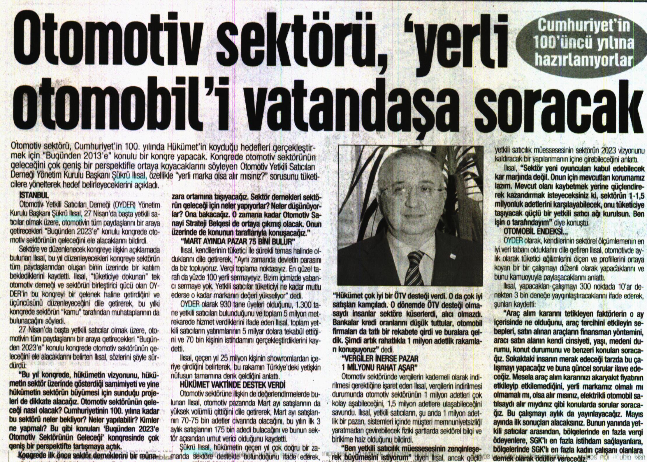 Otomotiv sektörü 2023 vizyonunu tartışacak