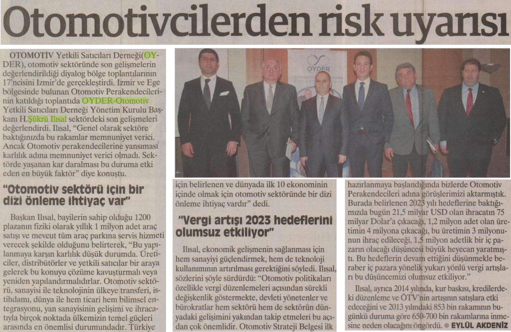 OTOMOTİV SEKTÖRÜ 2014'E ENDİŞELİ GİRDİ